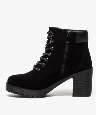 Boots femme à talon et semelle crantée vue3 - VALENTINA BALDA - GEMO