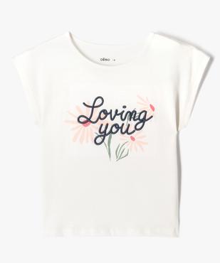Tee-shirt à manches courtes coupe oversize fille vue1 - GEMO 4G FILLE - GEMO