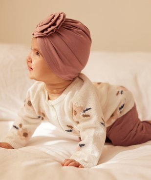 Gilet en maille douce et fleurie bébé fille - LuluCastagnette vue1 - LULUCASTAGNETTE - GEMO
