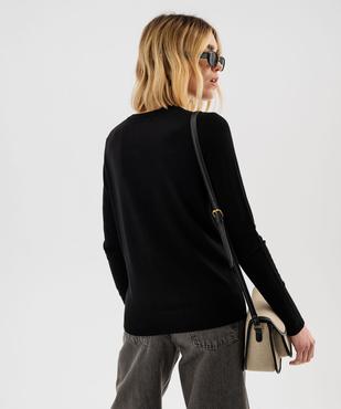 Gilet à col rond en maille fine femme vue3 - GEMO 4G FEMME - GEMO