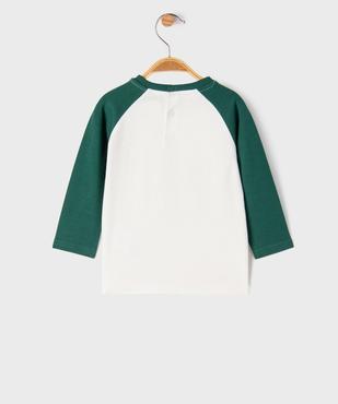 Tee-shirt à manches longues contrastantes bébé garçon vue3 - GEMO 4G BEBE - GEMO
