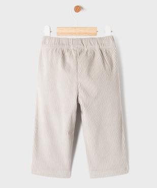 Pantalon droit en velours côtelé à taille élastiqué bébé garçon vue3 - GEMO(BEBE DEBT) - GEMO