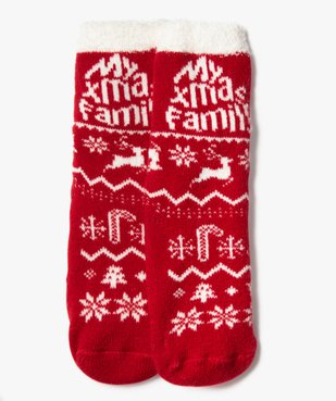 Chaussettes de Noël avec intérieur chaud et patins antidérapants femme vue1 - GEMO(HOMWR FEM) - GEMO