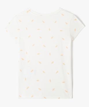 Tee-shirt fille à manches courtes et petits motifs dorés vue3 - GEMO (ENFANT) - GEMO