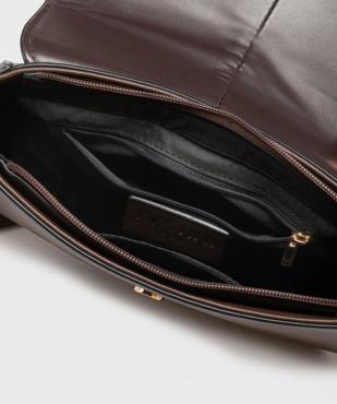 Sac besace en matière grainée femme - Bestini vue6 - BESTINI - GEMO