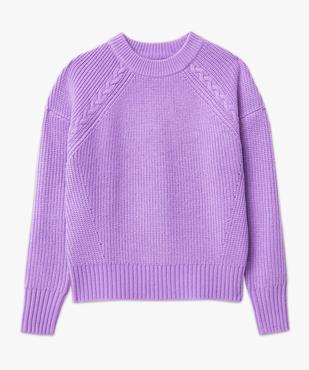 Pull en grosse maille à col rond femme vue4 - GEMO(FEMME PAP) - GEMO