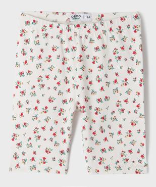 Cycliste en coton stretch fille vue1 - GEMO 4G FILLE - GEMO