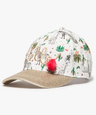 Casquette fille motifs savane à visière pailletée vue1 - GEMO (ENFANT) - GEMO