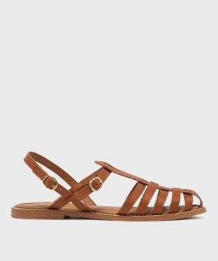 Sandales à brides esprit fisherman en cuir femme - LuluCastagnette vue1 - LULUCASTAGNETTE - GEMO