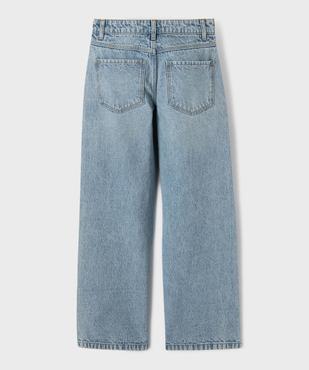 Jean baggy en denim de coton délavé fille vue1 - GEMO (JUNIOR) - GEMO