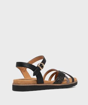 Sandales à talon compensée et brides croisées femme - Valentina Baldano  vue4 - VALENTINA BALDA - GEMO