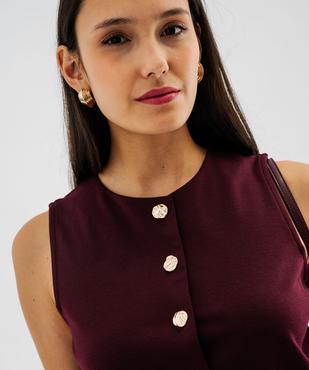 Gilet de costume sans manches à boutons dorés femme vue4 - GEMO(FEMME PAP) - GEMO