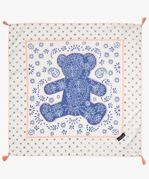 Foulard fille imprimé avec pompons - LuluCastagnette vue3 - LULUCASTAGNETTE - GEMO