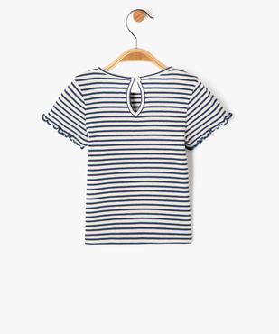 Tee-shirt à manches coutes rayé bébé fille - LuluCastagnette vue3 - LULUCASTAGNETTE - GEMO