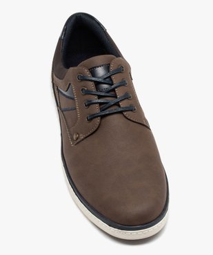 Derbies style tennis à semelle contrastée homme vue6 - GEMO (CASUAL) - GEMO