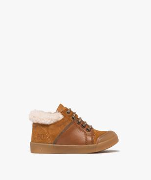 Baskets bébé garçon en cuir avec col Sherpa - NA! vue6 - NA! - GEMO