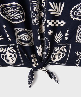 Blouse sans manches à col V imprimée fille vue2 - GEMO (JUNIOR) - GEMO