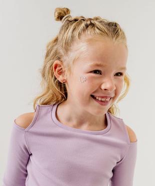 Tee-shirt à manches longues épaules dénudées fille vue1 - GEMO 4G FILLE - GEMO