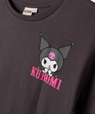 Tee-shirt manches courtes à motif diablotin fille - Kuromi vue3 - KUROMI - GEMO