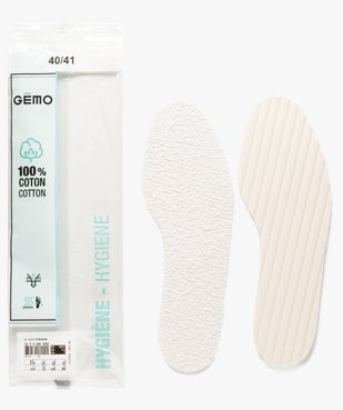Semelles fraîcheur dessus 100% coton 40-41 vue2 - GEMO(ENTRETIEN) - GEMO