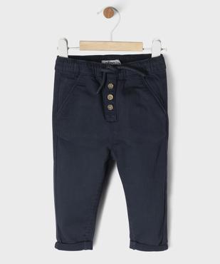 Pantalon en denim coloré bébé garçon vue1 - GEMO(BB COUCHE) - GEMO