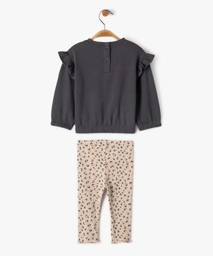 Ensemble 2 pièces sweat et legging bébé fille vue5 - GEMO 4G BEBE - GEMO
