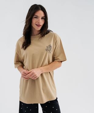 Haut de pyjama avec motif poitrine et dos mixte vue1 - GEMO 4G FEMME - GEMO