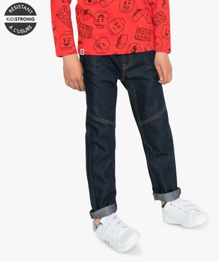 Jean garçon regular ultra résistant à taille élastiquée et coutures aux genoux vue1 - GEMO (ENFANT) - GEMO