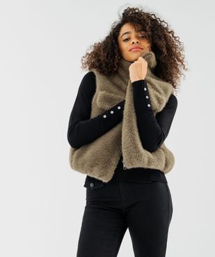 Gilet sans manches en fourrure imitation femme vue1 - GEMO 4G FEMME - GEMO