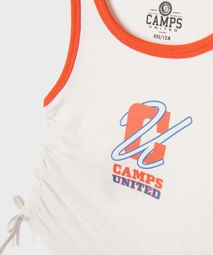 Débardeur en jersey de coton avec fronce ajustable sur le côté fille - Camps United vue2 - CAMPS US GEMO FOR GOOD - GEMO