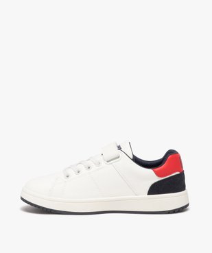Baskets garçon unies à scratch avec détails colorés style rétro - Redskins  vue3 - REDSKINS - GEMO