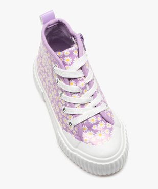 Baskets fille mi-cut à zip et semelle épaisse avec motifs vue5 - PREMIER PRIX BY GEMO - GEMO