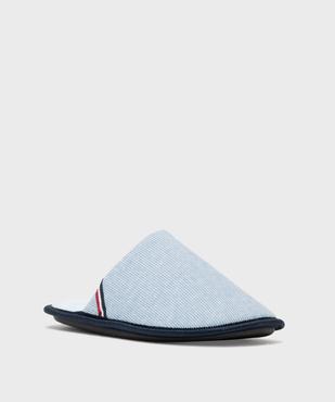 Mules d’intérieur à fines rayures homme vue2 - GEMO 4G HOMME - GEMO