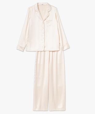 Pyjama en satin femme : chemise et pantalon vue4 - GEMO(HOMWR FEM) - GEMO