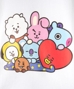 Tee-shirt fille coupe oversize avec motif - BT21 vue2 - BT21 - GEMO