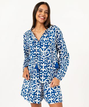 Blouse à manches longues imprimée femme vue5 - GEMO(FEMME PAP) - GEMO