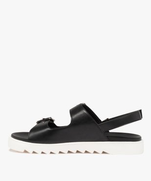 Sandales femme à larges brides et semelle crantée vue3 - GEMO (CASUAL) - GEMO