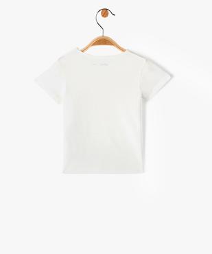 Tee-shirt bébé fille en coton à manches courtes et motif pailleté vue3 - PREMIER PRIX BY GEMO - GEMO