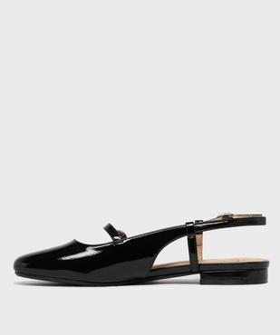 Ballerines vernies slingback à bout carré et brides femme - Follow Me vue3 - FOLLOW ME - GEMO