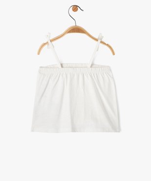 Débardeur bébé fille à fines bretelles et broderie - LuluCastagnette vue3 - LULUCASTAGNETTE - GEMO
