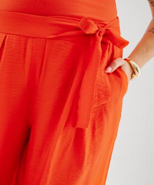 Pantalon large en viscose texturée femme grande taille vue2 - GEMO 4G GT - GEMO