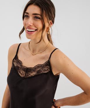 Caraco asymétrique en satin fluide femme  vue2 - GEMO(FEMME PAP) - GEMO