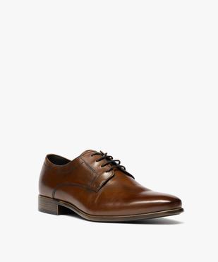 Derby dessus cuir à bout carré homme - Tanéo vue2 - TANEO - GEMO