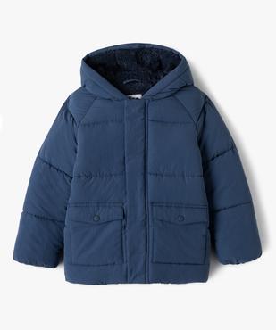Blouson matelassé à capuche avec doublure sherpa garçon vue1 - GEMO 4G GARCON - GEMO