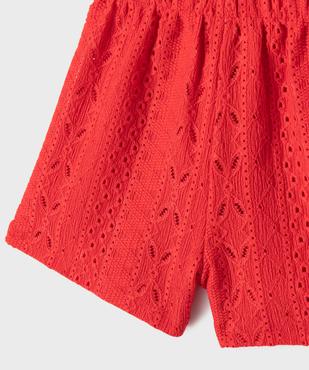 Short en maille ajourée avec taille élastique bébé fille vue2 - GEMO(BEBE DEBT) - GEMO
