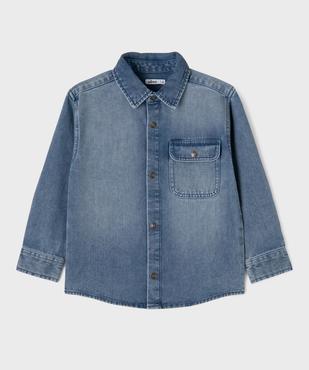 Chemise en jean à boutons pression garçon vue3 - GEMO (ENFANT) - GEMO