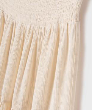 Jupe longue fluide en crêpe froissée fille vue2 - GEMO 4G FILLE - GEMO