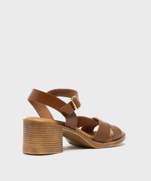 Sandales à talon en cuir femme - Tanéo vue4 - TANEO - GEMO