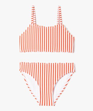 Maillot de bain fille 2 pièces à rayures vue1 - GEMO (ENFANT) - GEMO