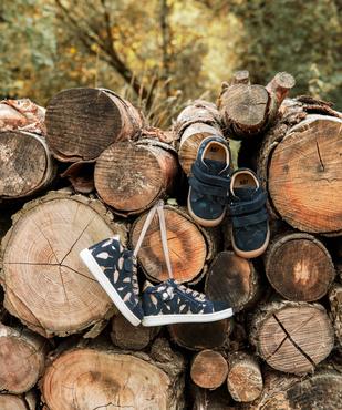 Tennis bébé fille zippées dessus cuir motif feuilles – NA! vue6 - NA! - GEMO